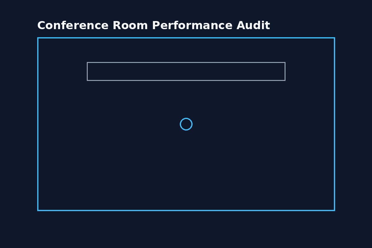 Illustrative conference room performance audit preview